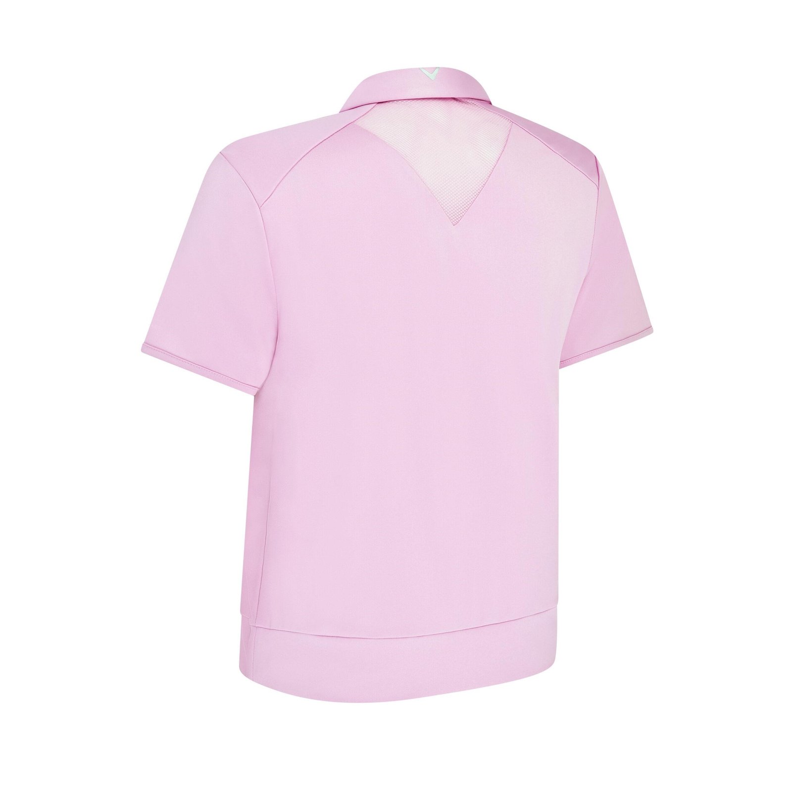 Callaway Waist Length Mesh Detail Short Sleeve dames polo, orchid
