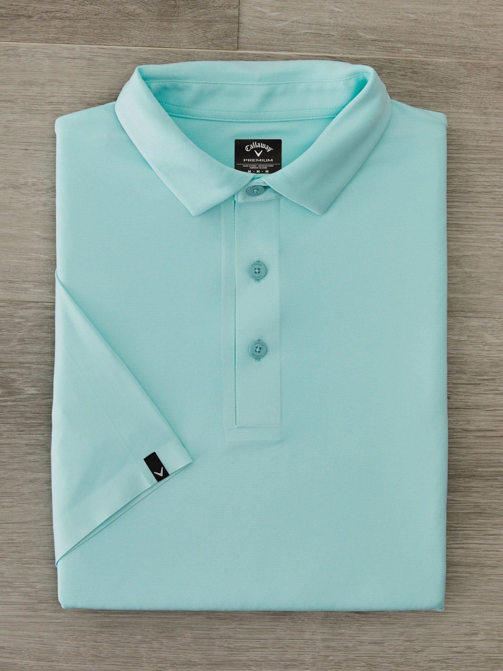 Callaway Premium Jacquard heren polo, birds egg green