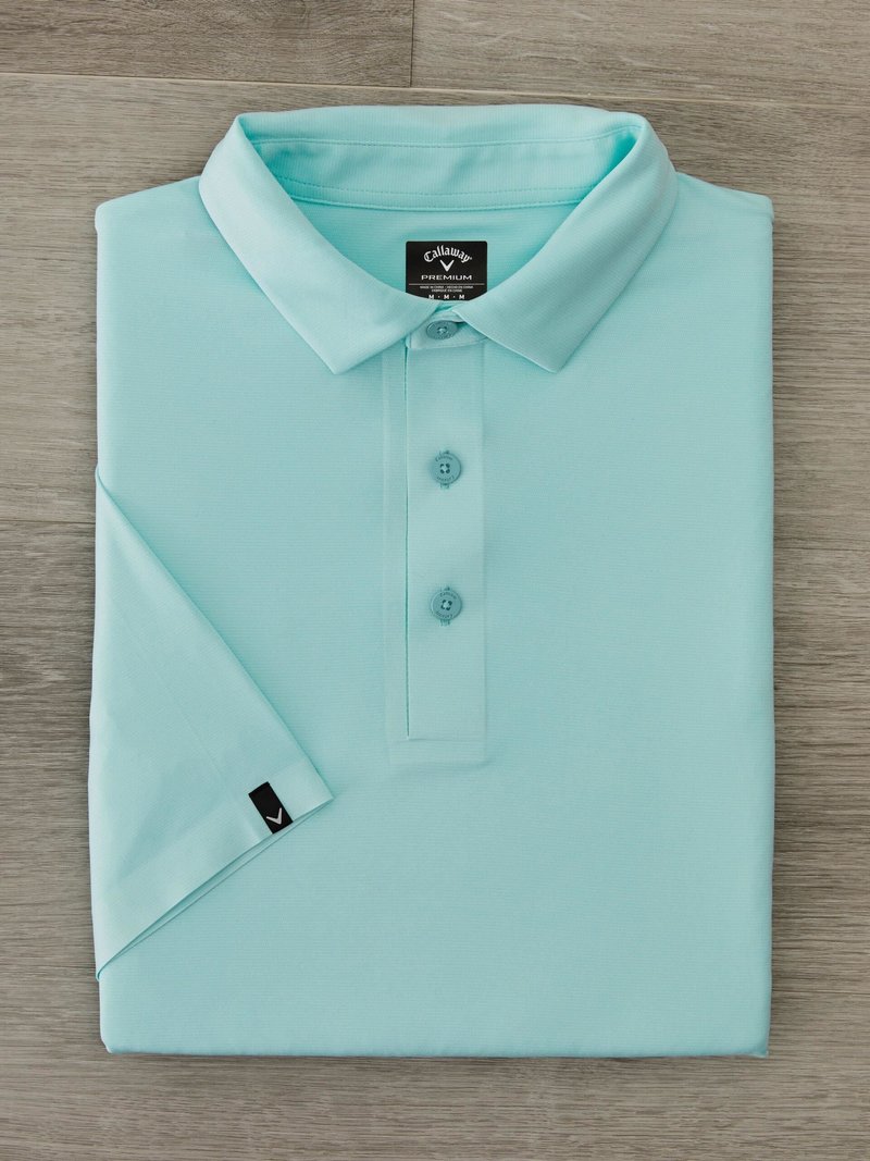 Callaway Premium Jacquard heren polo, birds egg green