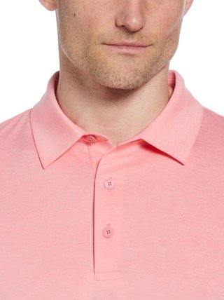Callaway Premium Heathered heren polo, strawberry pink heather