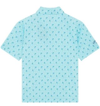 Callaway Dolphin Print junior polo, blue radiance
