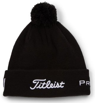 Titleist Tour Pom Pom unisex wintermuts, zwart/wit