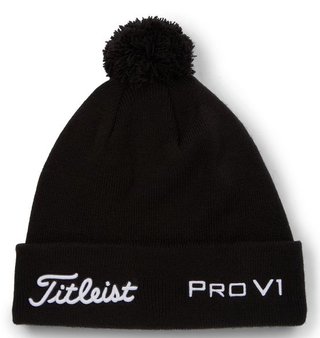 Titleist Tour Pom Pom unisex wintermuts, zwart/wit