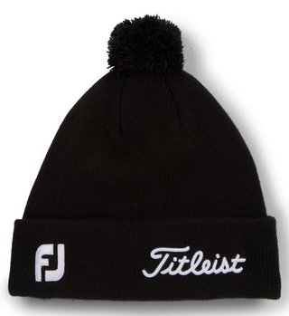 Titleist Tour Pom Pom unisex wintermuts, zwart/wit