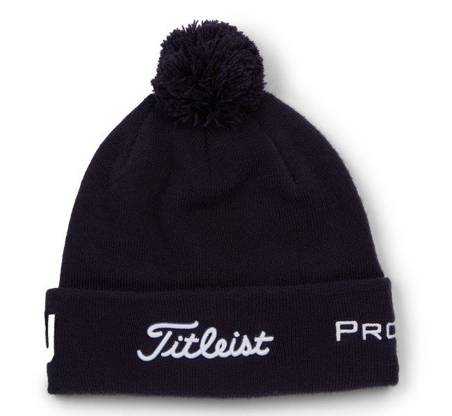 Titleist Tour Pom Pom unisex wintermuts, navy/white