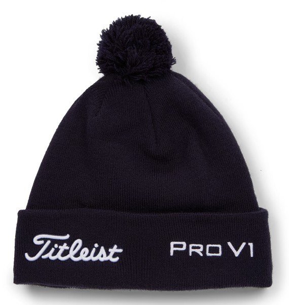 Titleist Tour Pom Pom unisex wintermuts, navy/white