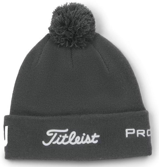 Titleist Tour Pom Pom unisex wintermuts, charcoal/white