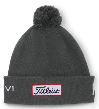 Titleist Tour Pom Pom unisex wintermuts, charcoal/white
