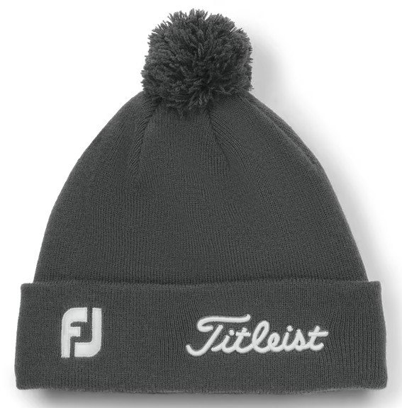 Titleist Tour Pom Pom unisex wintermuts, charcoal/white