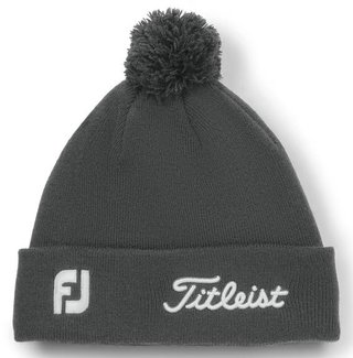 Titleist Tour Pom Pom unisex wintermuts, charcoal/white