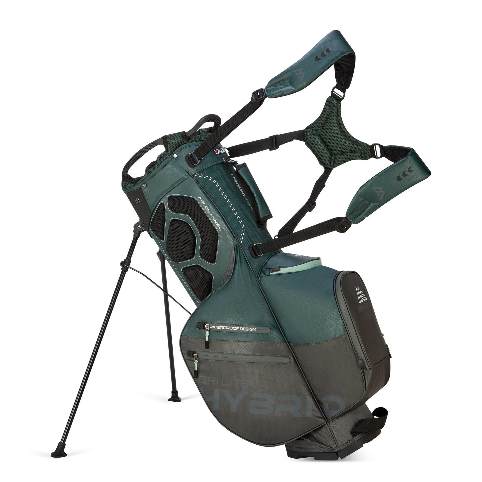 Big Max Dri Lite Hybrid Plus stand bag, forest green/charcoal