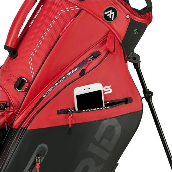 Big Max Dri Lite Hybrid Plus stand bag, rood/zwart