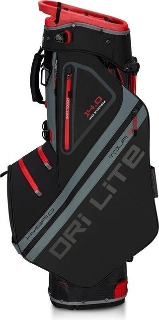 Big Max Dri Lite Hybrid Tour 2 stand bag, black/charcoal/red