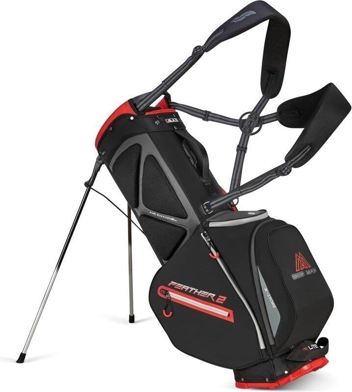 Big Max Dri Lite Feather 2 stand bag, zwart/rood