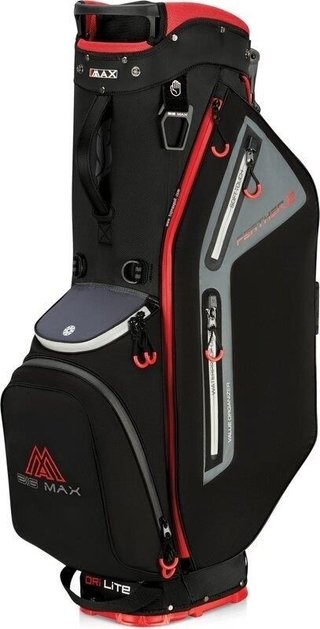 Big Max Dri Lite Feather 2 stand bag, zwart/rood