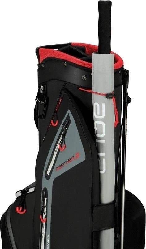 Big Max Dri Lite Feather 2 stand bag, zwart/rood