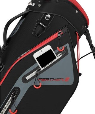 Big Max Dri Lite Feather 2 stand bag, zwart/rood