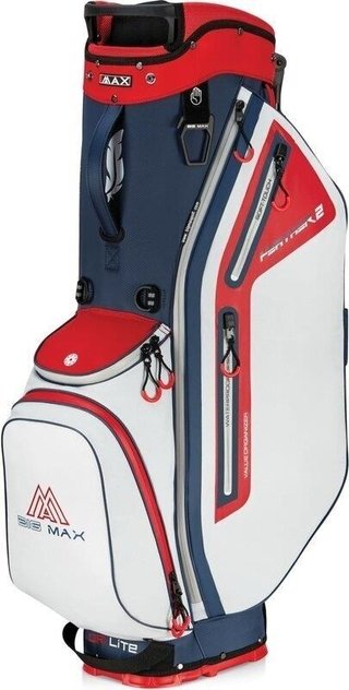Big Max Dri Lite Feather 2 stand bag, steel blue/red/white
