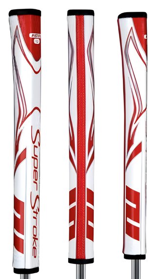 SuperStroke Zenergy Pistol GT 1.0 putter grip, wit/rood