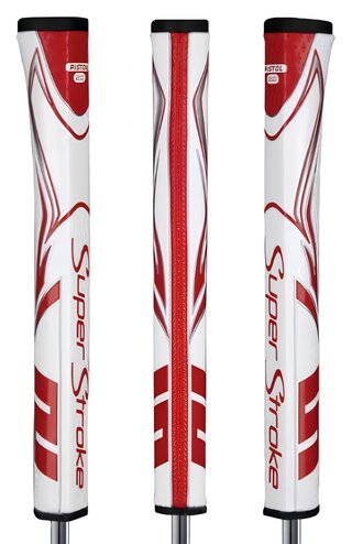 SuperStroke Zenergy Pistol GT 2.0 putter grip, wit/rood