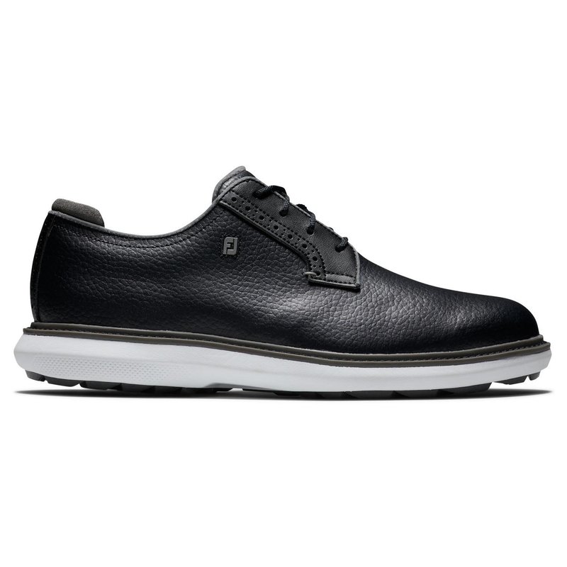 FootJoy Traditions Blucher heren golfschoenen, zwart/grijs/wit blucher