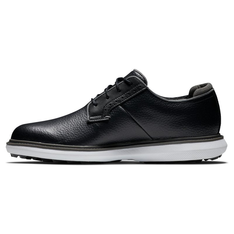 FootJoy Traditions Blucher heren golfschoenen, zwart/grijs/wit blucher