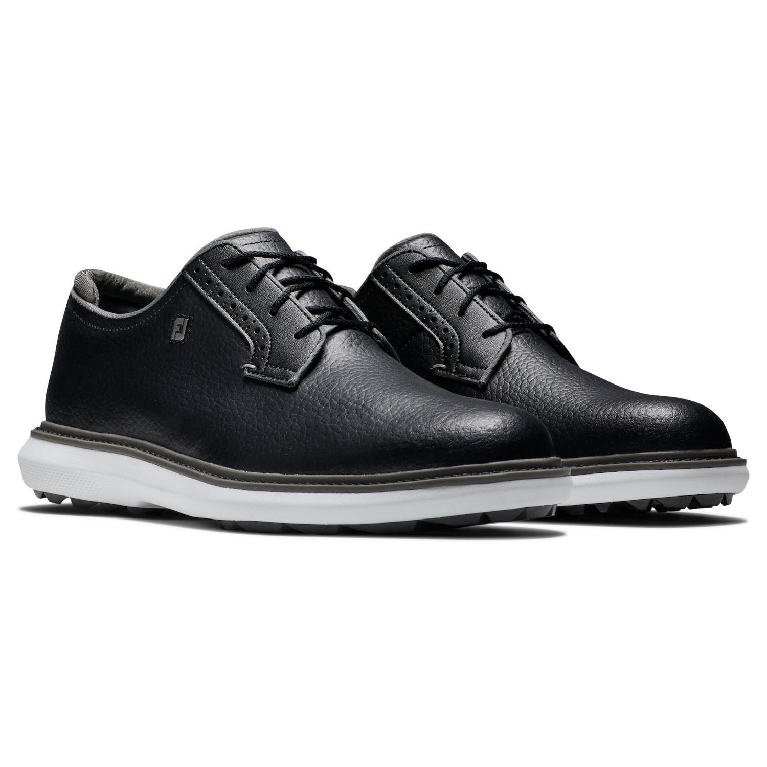 FootJoy Traditions Blucher heren golfschoenen, zwart/grijs/wit blucher