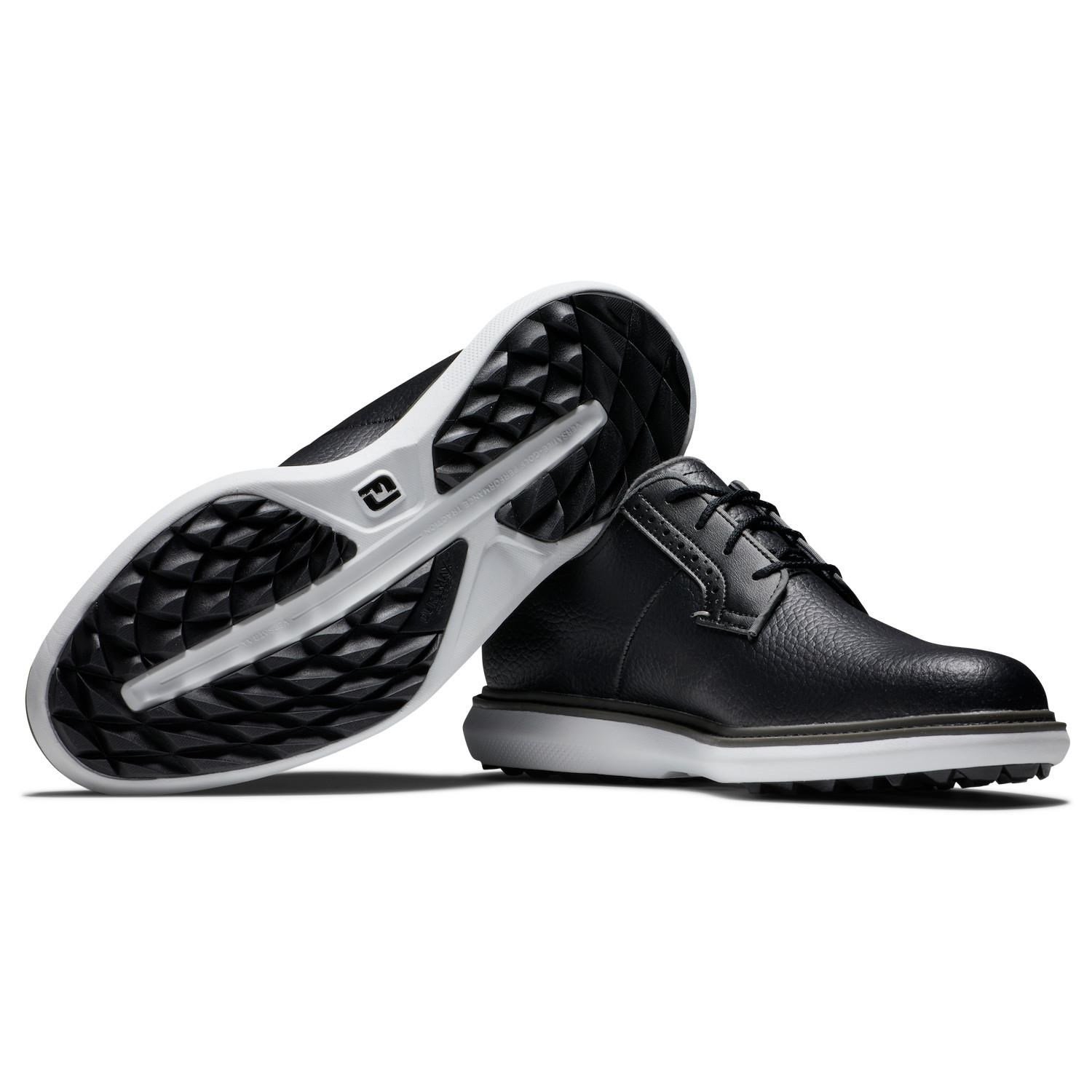 FootJoy Traditions Blucher heren golfschoenen, zwart/grijs/wit blucher