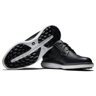 FootJoy Traditions Blucher heren golfschoenen, zwart/grijs/wit blucher