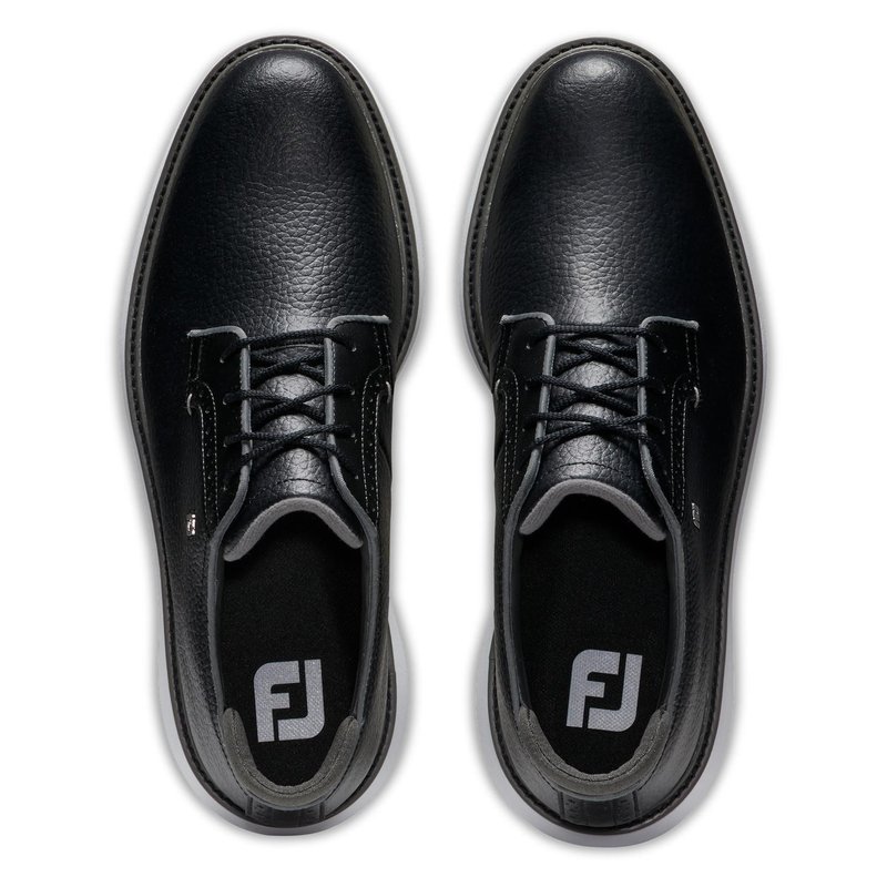 FootJoy Traditions Blucher heren golfschoenen, zwart/grijs/wit blucher