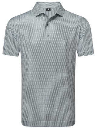 FootJoy Houndstooth Geo Lisle heren polo, grijs