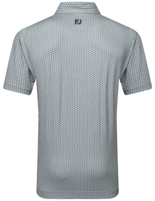 FootJoy Houndstooth Geo Lisle heren polo, grijs