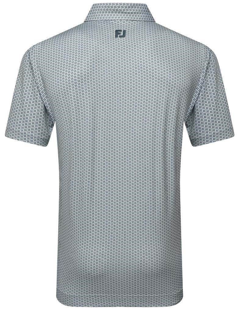 FootJoy Houndstooth Geo Lisle heren polo, grijs