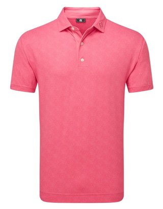FootJoy Speckle Print Pique heren polo, pink lemonade