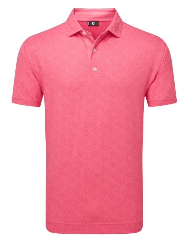 FootJoy Speckle Print Pique heren polo, pink lemonade