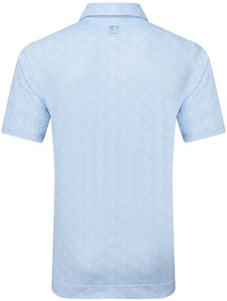 FootJoy Speckle Print Pique heren polo, blue jay/white