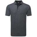 FootJoy Speckle Print Pique heren polo, zwart/flint