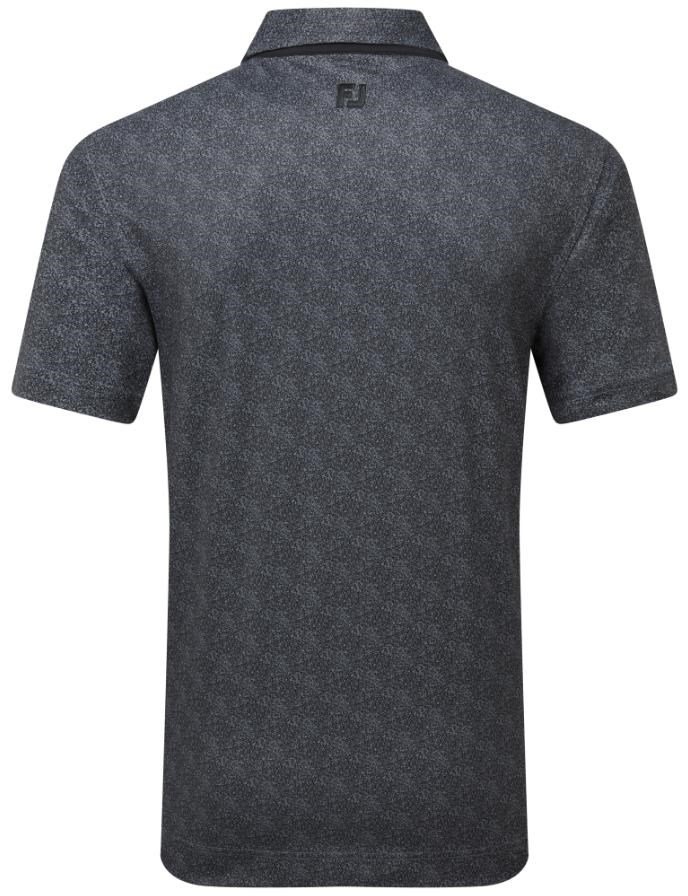 FootJoy Speckle Print Pique heren polo, zwart/flint