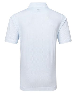 FootJoy Irongate Print Lisle heren polo, white/skyway
