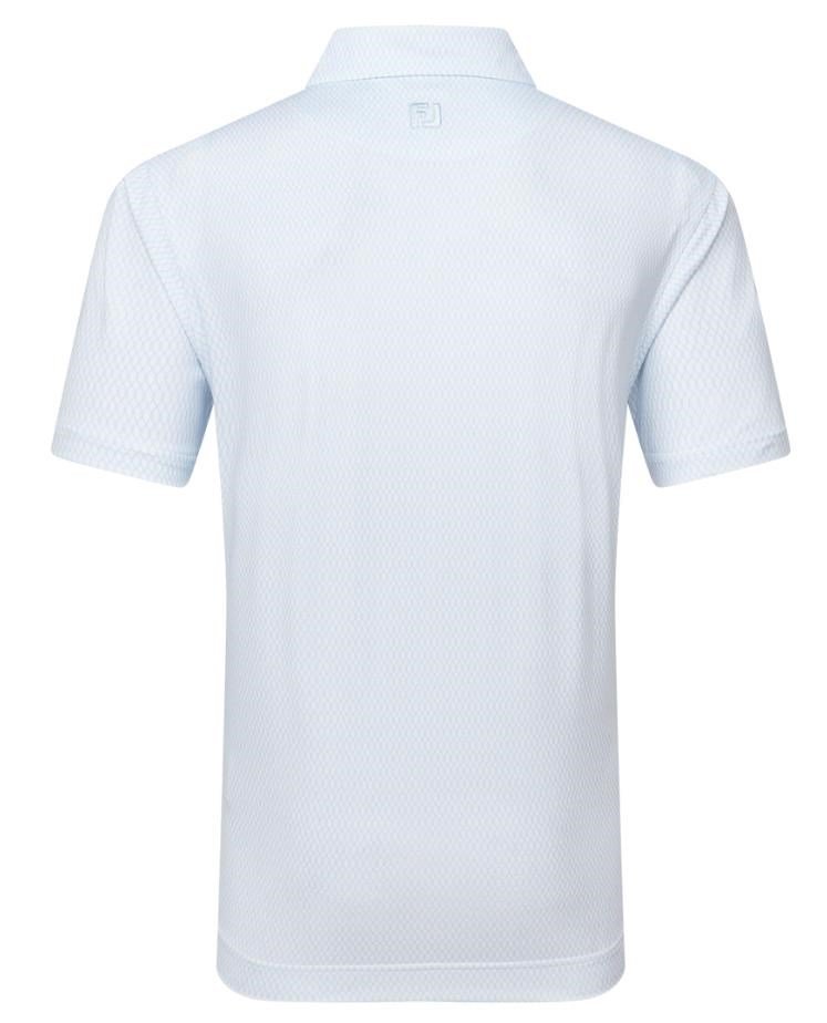 FootJoy Irongate Print Lisle heren polo, white/skyway