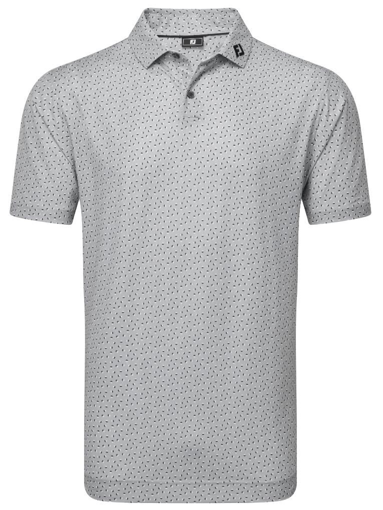 FootJoy Bounce Print Pique heren polo, grijs