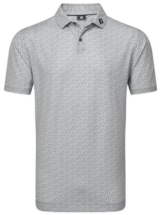 FootJoy Bounce Print Pique heren polo, grijs