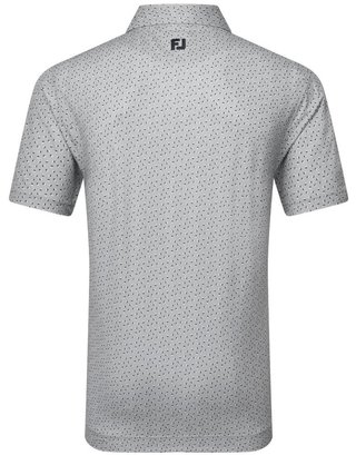 FootJoy Bounce Print Pique heren polo, grijs