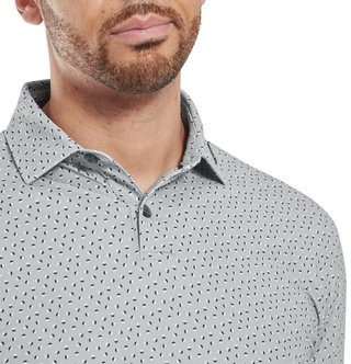 FootJoy Bounce Print Pique heren polo, grijs