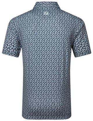 FootJoy Floral Sketch Print Lisle heren polo, white/navy