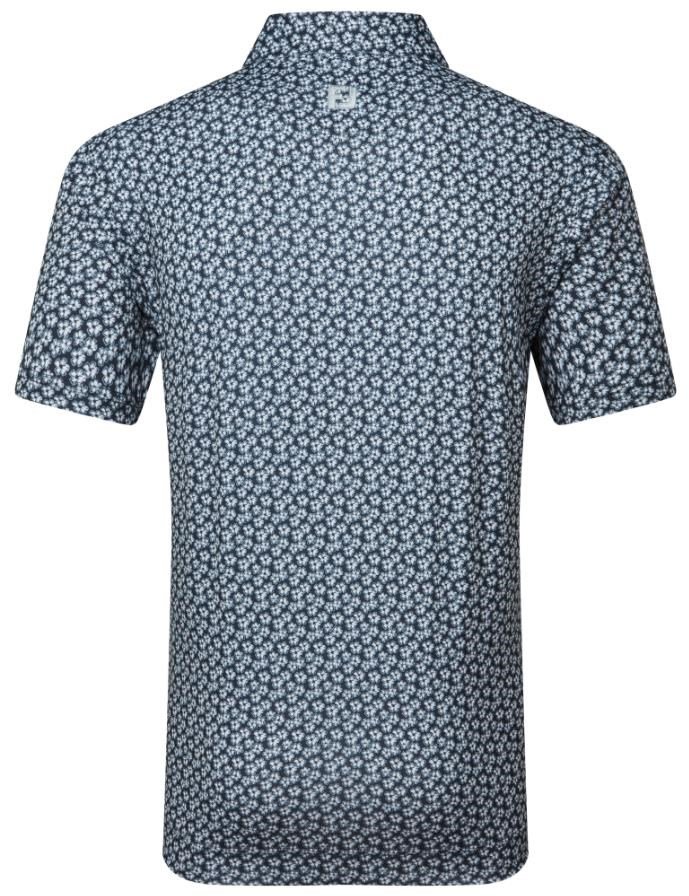 FootJoy Floral Sketch Print Lisle heren polo, white/navy