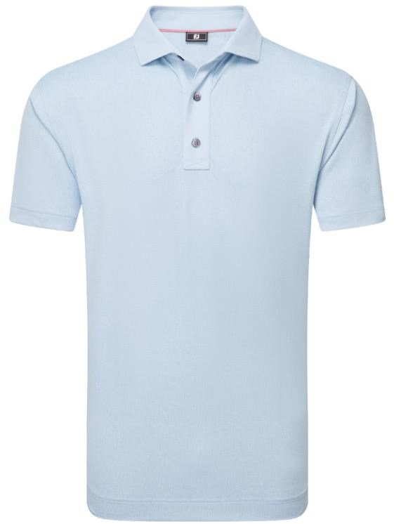 FootJoy Etched Texture Print Lisle heren polo, skyway
