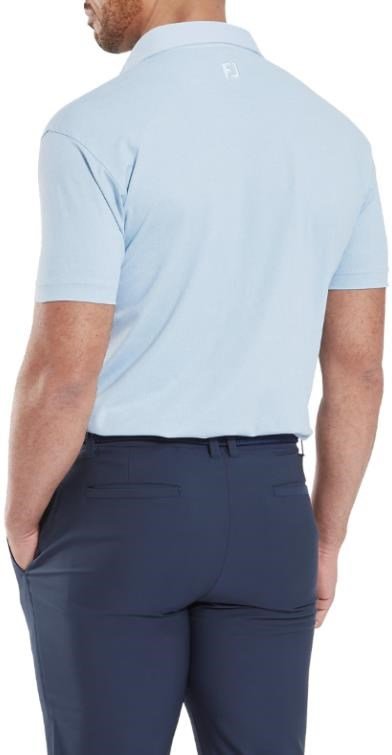 FootJoy Etched Texture Print Lisle heren polo, skyway