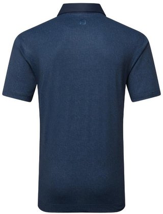 FootJoy Etched Texture Print Lisle heren polo, navy
