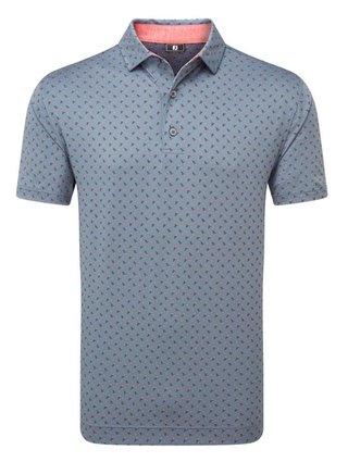 FootJoy Flower Bud Foulard Lisle heren polo, flint